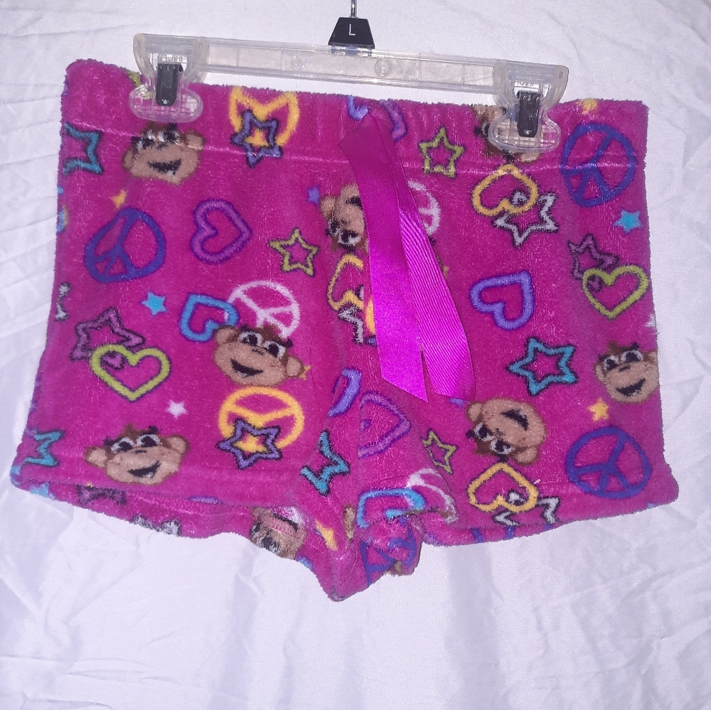 Girl thing pink monkey pajama shorts